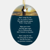 Christian Memorial Ocean Fly Fishing Fisherman  セラミックオーナメント (裏面)