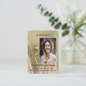 Christian Memorial Photo Bird Garden Nature 名刺 (スタンド正面)