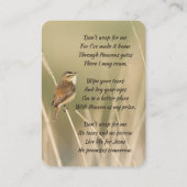 Christian Memorial Photo Bird Garden Nature  名刺 (裏面)