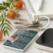 Christian Memorial Photo Bluebird Garden Bird キーホルダー (正面右)