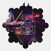 Christian Memorial Photo  Drummer Drums Band  オーナメントカード (正面)