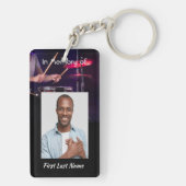 Christian Memorial Photo Drummer Drums Band キーホルダー (裏面)