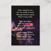 Christian Memorial Photo  Drummer Drums Band  名刺 (正面)