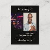 Christian Memorial Photo  Drummer Drums Band  名刺 (裏面)