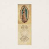Christian Memorial Photo Guadalupe Prayer Bookmark (裏面)