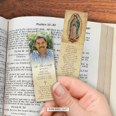 Christian Memorial Photo Guadalupe Prayer Bookmark
