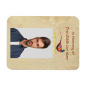 Christian Memorial Photo Invite Pheasant Bird Art マグネット (横)