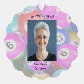 Christian Memorial Photo Keepsake Bingo Game オーナメントカード (正面)