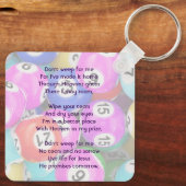 Christian Memorial Photo Keepsake Bingo Game  キーホルダー (裏面)