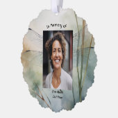 Christian Memorial Photo Keepsake Custom Dragonfly オーナメントカード (左)
