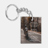 Christian Memorial Photo Motorcycle Biker  キーホルダー (正面左)