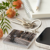 Christian Memorial Photo Motorcycle Biker  キーホルダー (正面右)