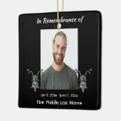 Christian Memorial Photo Motorcycle Biker  セラミックオーナメント (左)