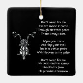 Christian Memorial Photo Motorcycle Biker  セラミックオーナメント (裏面)