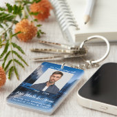 Christian Memorial Photo Mountain Lake Winter Snow キーホルダー (正面右)