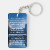 Christian Memorial Photo Mountain Lake Winter Snow キーホルダー (裏面)