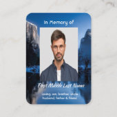 Christian Memorial Photo Mountain Lake Winter Snow 名刺 (正面)