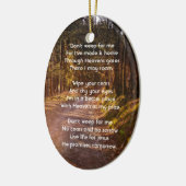 Christian Memorial Photo Prayer Forest Trail Walk セラミックオーナメント (左)