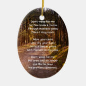 Christian Memorial Photo Prayer Forest Trail Walk セラミックオーナメント (正面)