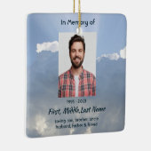 Christian Memorial Photo Prayer Heavenly Sky セラミックオーナメント (右)