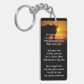 Christian Memorial Photo Prayer Horse Silhouette キーホルダー (正面左)
