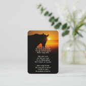Christian Memorial Photo Prayer Horse Silhouette 名刺 (スタンド正面)