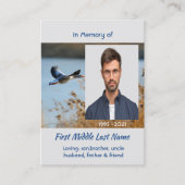 Christian Memorial Photo Prayer Lake Geese Birds 名刺 (正面)