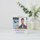 Christian Memorial Photo Prayer Lake Geese Birds 名刺 (スタンド正面)
