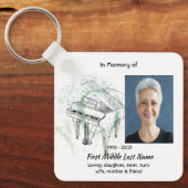 Christian Memorial Photo Prayer Piano Musician キーホルダー (正面)