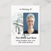 Christian Memorial Photo Prayer Piano Musician 名刺 (正面)