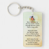 Christian Memorial Photo Robin Garden Bird キーホルダー (正面)