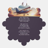 Christian Memorial Pilot Airplane Flying Sunset オーナメントカード (正面)