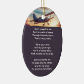 Christian Memorial Pilot Airplane Flying Sunset セラミックオーナメント (右)