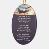 Christian Memorial Pilot Airplane Flying Sunset セラミックオーナメント (左)