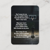 Christian Memorial Pocket Card Basketball Game 名刺 (裏面)