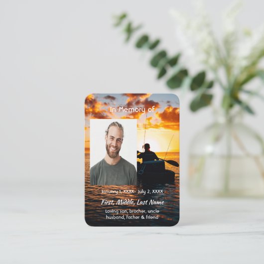 Christian Memorial Pocket Card Kayaking Sport  名刺 (スタンド正面)