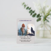 Christian Memorial Prayer Lone Wolf Howling Animal 名刺 (スタンド正面)