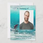 Christian  Memorial  Service Wave Surfer Water 招待状 (正面)