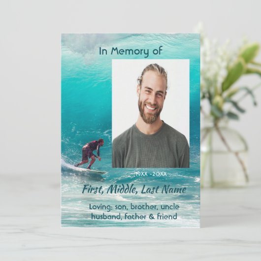 Christian  Memorial  Service Wave Surfer Water 招待状 (スタンド正面)