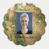 Christian Memorial Sunshine Golden Forest オーナメントカード (正面)