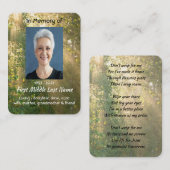 Christian Memorial Sunshine Golden Forest 名刺 (正面/裏面)