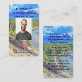 Christian Memorial Train Rail Tram Railway 名刺