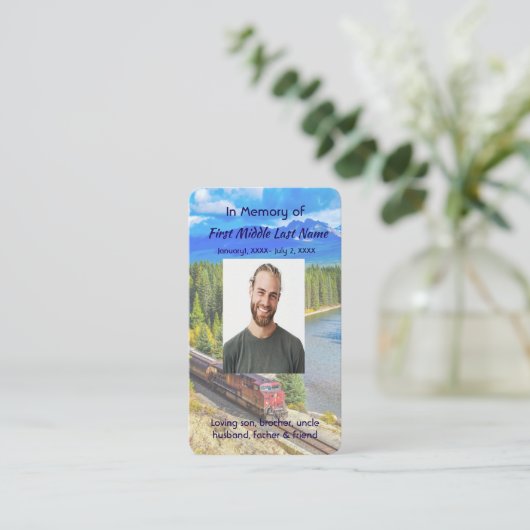 Christian Memorial Train Rail Tram Railway 名刺 (スタンド正面)