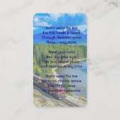 Christian Memorial Train Rail Tram Railway 名刺 (裏面)