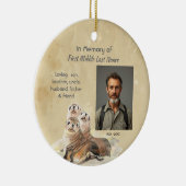 Christian Memorial  Watercolor Seals Animals セラミックオーナメント (右)