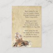 Christian Memorial  Watercolor Seals Animals 名刺 (裏面)