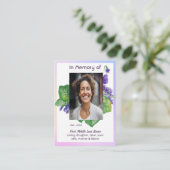 Christian Memorial  Watercolor Wild Violet 名刺 (スタンド正面)