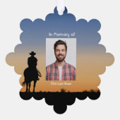 Christian Memorial Western Horse Back Riding  オーナメントカード (裏面)