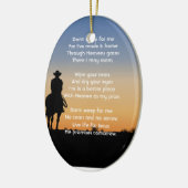 Christian Memorial Western Horse Back Riding  セラミックオーナメント (左)