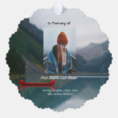 Christian Memorial Wilderness Lake Canoe オーナメントカード (正面)